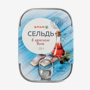 Сельдь Spar В Красном Вине 115г