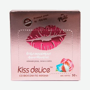 Конфеты Kiss Delice Нежная Роза Личи И Мята Без Сахара 50г