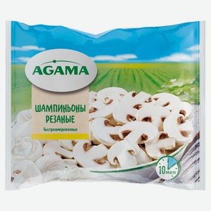 Грибы шампиньоны Agama резаные замороженные, 400 г