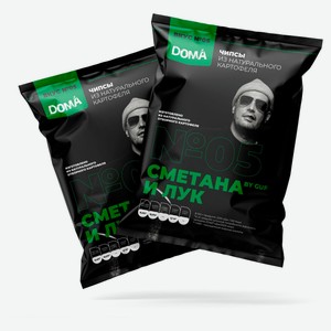 Чипсы картофельные DOMA By GUF №05 со вкусом сметаны и лука, 70 г