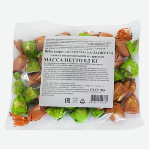 Конфеты шоколадные Altamente ассорти со вкусом апельсина и арахиса Беларусь, 200 г