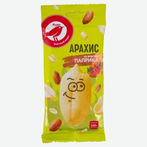 Арахис АШАН Красная птица со вкусом паприки, 100 г