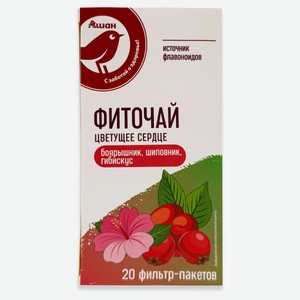 БАД АШАН Красная птица Фиточай Цветущее сердце, 2 г х 20 шт