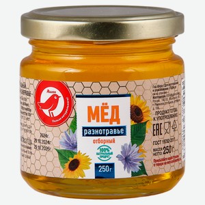 Мед АШАН Красная птица разнотравье, 250 г