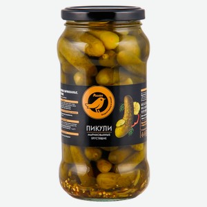 Огурцы АШАН Золотая птица Пикули маринованные, 500 г