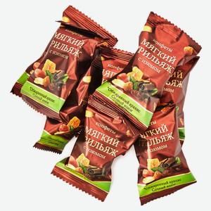 Конфеты мягкий грильяж ассорти, вес цена за 100 г