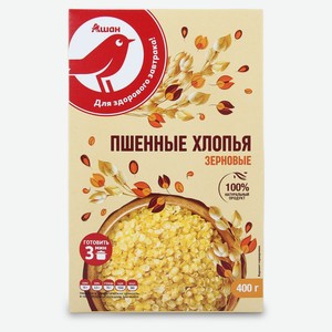 Хлопья АШАН Красная птица пшенные, 400 г