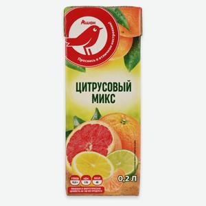 Нектар АШАН Красная птица Цитрусовый микс, 200 мл