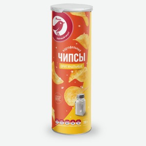 Чипсы картофельные АШАН Красная птица оригинальные с солью, 110 г