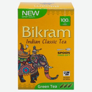 Чай зеленый Bikram листовой Индия, 100 г