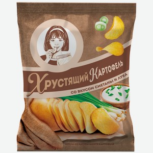 Чипсы Хрустящий картофель Сметана и лук, 160г