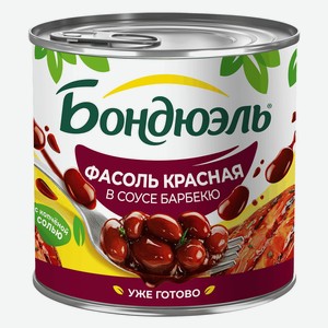 Фасоль Бондюэль красная в соусе барбекю, 425мл
