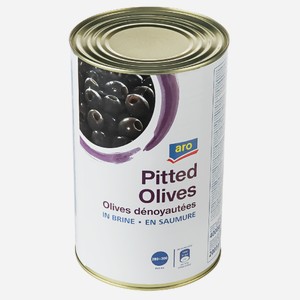 aro Оливки черные без косточки, 4.25л
