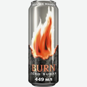 Энергетический напиток Burn Peach Zero, 449мл