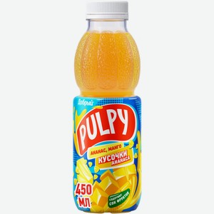 Напиток сокосодержащий Pulpy ананас и манго, 450мл