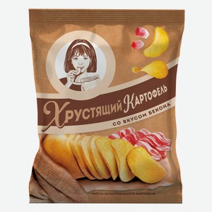 Чипсы Хрустящий картофель в ломтиках Бекон, 40г