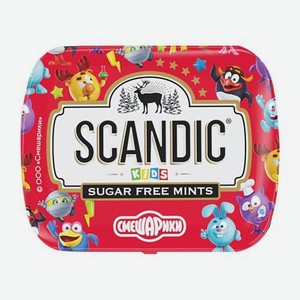 Конфеты освежающие малина и Смешарики без сахара Scandic 14г 14 г