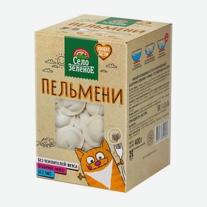 Пельмени Село Зеленое Сочные со сливочным маслом свинина говядина 400г 400 г