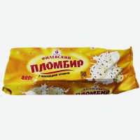 Мороженое Филевский пломбир ванильный с шок. крошкой, 12, 400гр., БЗМЖ Вологодское мороженое ООО