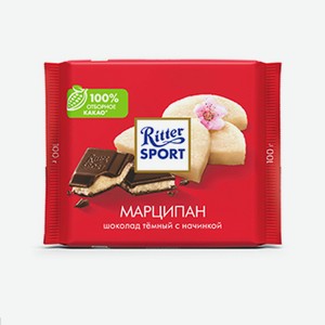 Шоколад горький с благородным марципаном, Ritter Sport, 100 г, Германия
