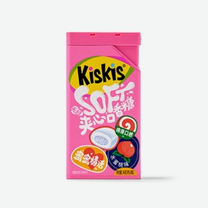 Жевательная резинка Cool с персиковой начинкой, KisKis, 34 г, Китай
