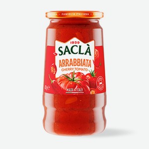 Соус томатный с томатами черри и перцем чили, Sacla, 420 г, Италия