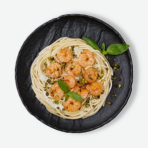 Спагетти с креветками и кремом из фисташек, Taste of, «Уже готов», 275 г, Россия