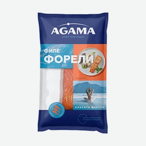 Форель филе на коже, Agama, 400 г, Россия
