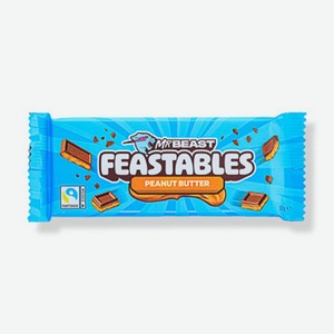 Шоколад молочный Mr Beast с арахисовой пастой, Feastables, 60 г, США