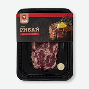 Стейк рибай из говядины с лимонным маслом, АМТ, 250 г, Россия
