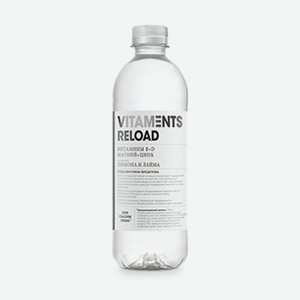 Напиток безалкогольный негазированный Reload со вкусом лимона и лайма, Vitaments, 0.5 л, Россия