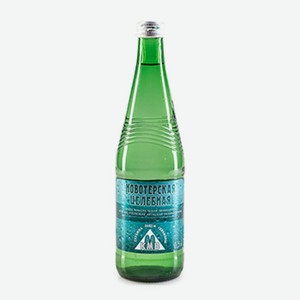 Вода минеральная газированная, стеклянная бутылка, «Новотерская целебная», 0.5 л, Россия