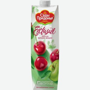 Сок Сады Придонья Exclusive, Яблоко-Вишня, 0,95 л