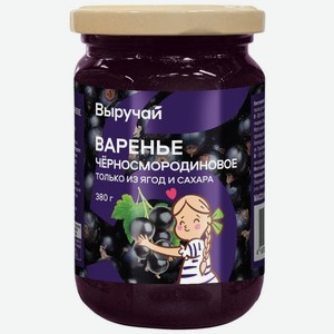 Варенье Выручай черносмородиновое 380г, 380 г