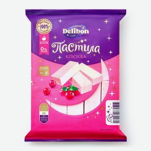 Пастила DELIBON Черная смородина и клюква 220г