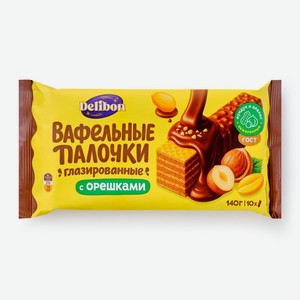 Вафли DELIBON с орешками глазированные 140г