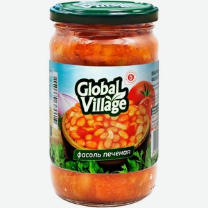 Фасоль Global Village печеная 350г