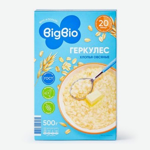 Хлопья BIGBIO Геркулес овсяные 500г