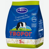 Творог ТМ Экомилк ГОСТ МДЖ 5 350 г ЗАО Озерецкий Молочный Комбинат