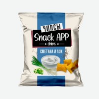 Чипсы пшеничные Sneck App 275г со вкусом "Сметана и лук"