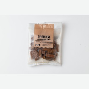 Гренки "Бородинские" с томатом, чесноком и перцем 80 г