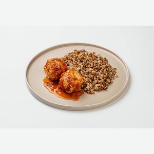 Ежики мясные с отварной гречкой 250 г
