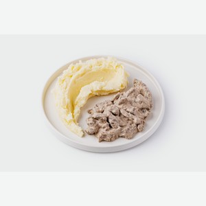 Печень по-строгановски с картофельным пюре 300 г