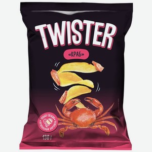 Чипсы картофельные Twister хрустящие Краб 130 г