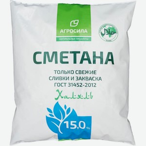 Сметана Агросила Халяль 15% 430 г