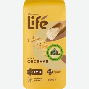 Мука овсяная ЛЕНТА LIFE, 600г