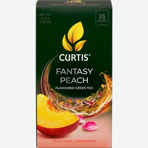 Чай зеленый CURTIS Fantasy Peach арома, 25пак