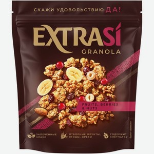 Гранола Extrasi с фруктами-ягодами-орехами, 300г