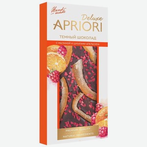 Шоколад Apriori Deluxe тёмный с малиной и цукатами апельсина, 85г