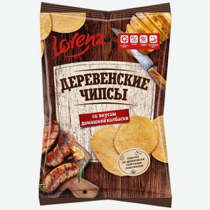 Чипсы Деревенские чипсы Домашняя колбаска, 100г